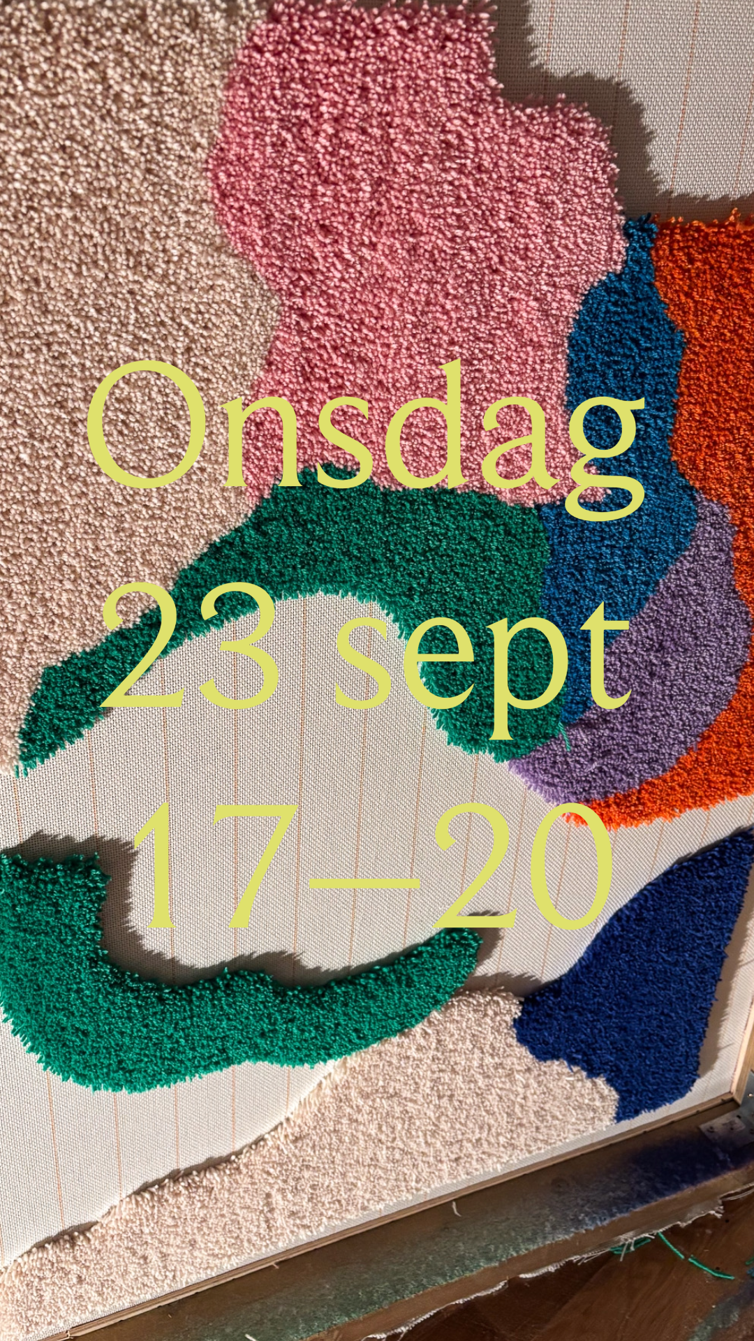 Tuftningskurs Falun, onsdag 23 sept kl. 17–20